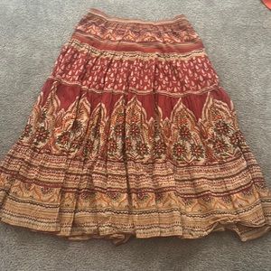 Extra large beaded orange skirt